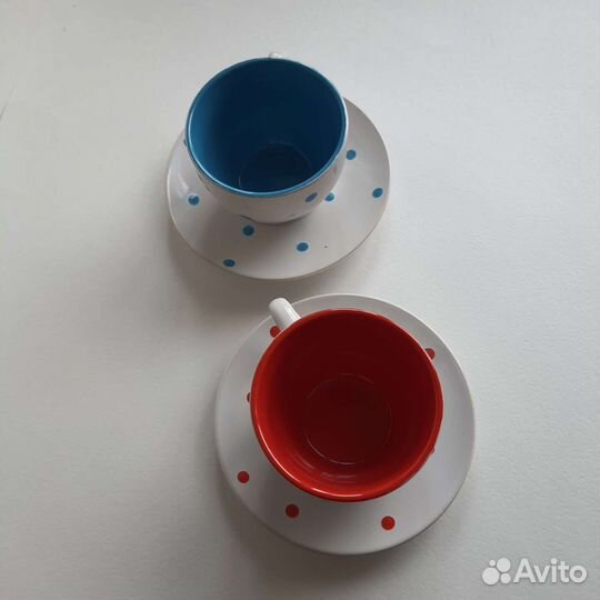 Чайная пара Горошек новая