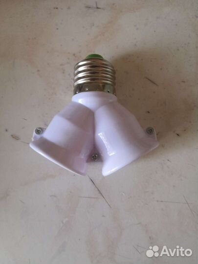 Патрон-разветвитель 2 в 1 для лампы E27-2-E27