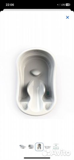 Ванночка для купания с термометром с горкой