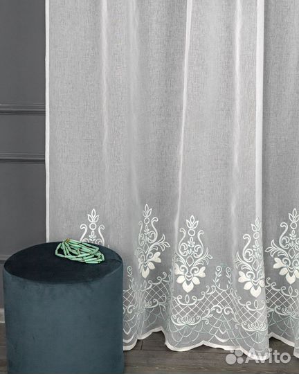 Тюль Флоренция бирюзовый