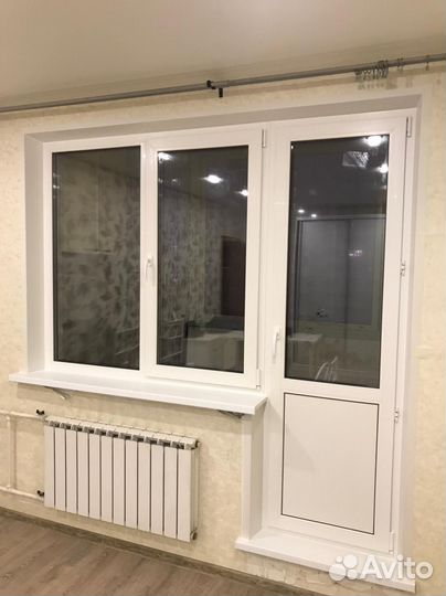 Окна пластиковые, остекление