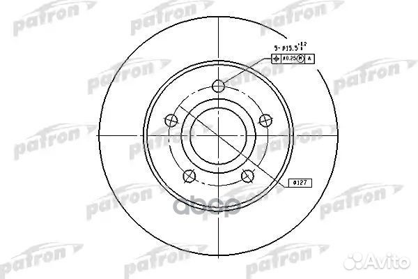 Диск тормозной передн PBD5118 PBD5118 patron