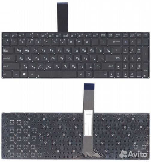 Клавиатура для K56 черная без рамки плоский Enter