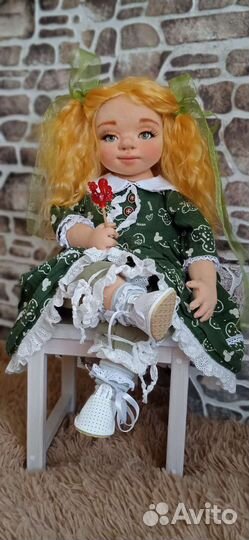 Кукла ручной работы текстильная