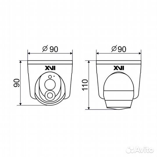 AHD камера видеонаблюдения XVI XC9504BIM-IR, 4Мп