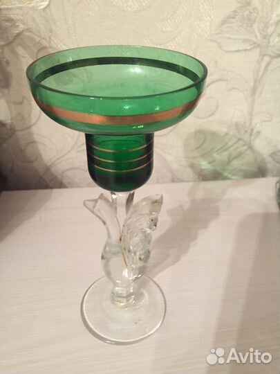 Винтаж ссср/цветное стекло.хрусталь Богеми