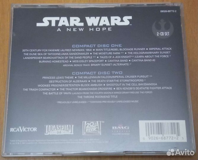 Star Wars 1977 OST 2 CD