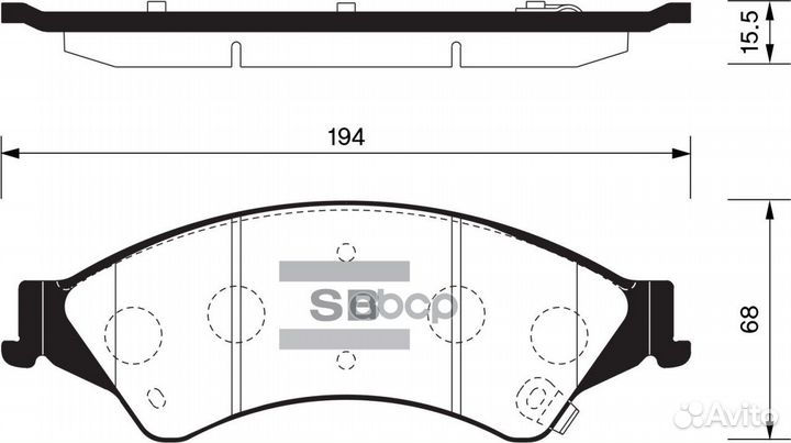 SP1596 колодки дисковые передние Ford Ranger