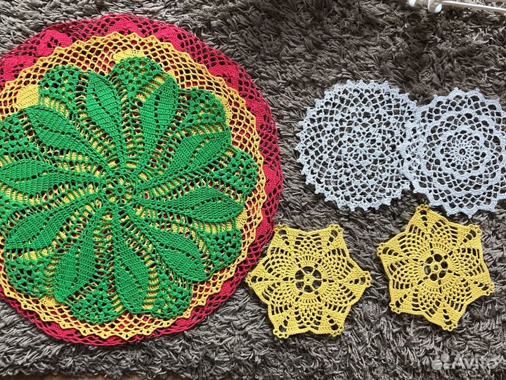 Салфетка Пасхальная. Вязаная крючком салфетка