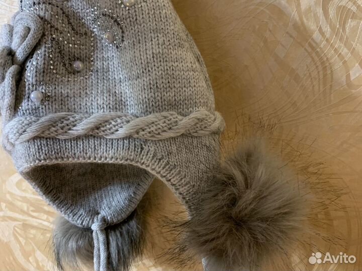 Шапка зимняя на завязках