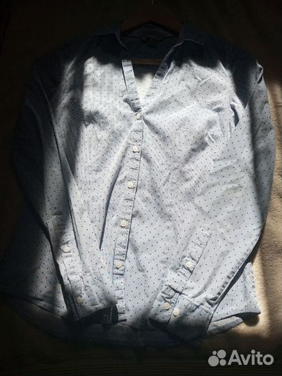 Рубашка hm H&M хлопковая в горошек размер 44