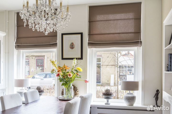 Римские шторы. Привезем и покажем ткани бесплатно