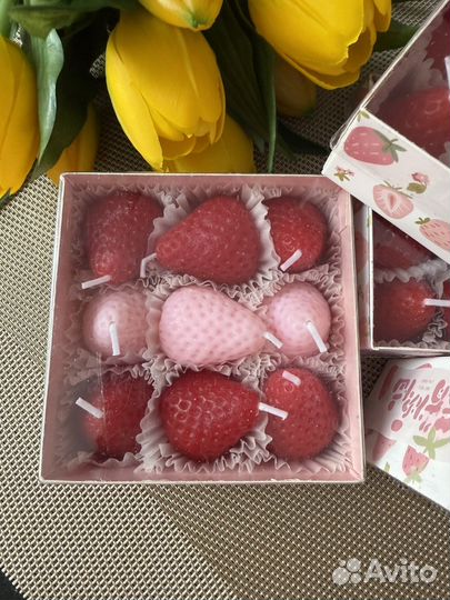 Ароматическая свеча клубничка