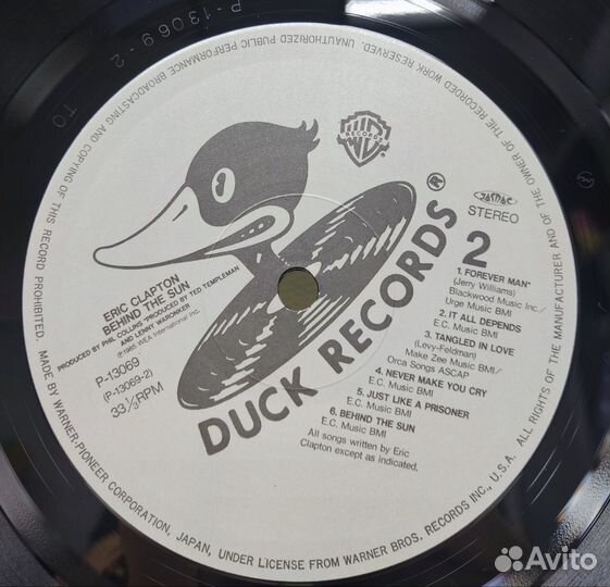 Eric Clapton - Behind The Sun, Japan 1985,NM, LP