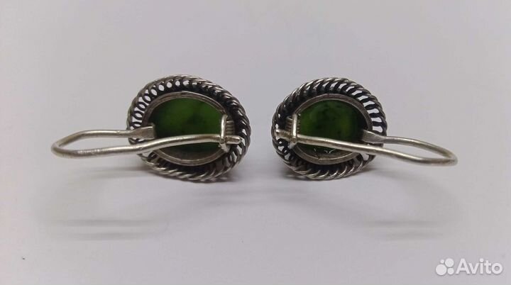 Серьги с нефритом СССР