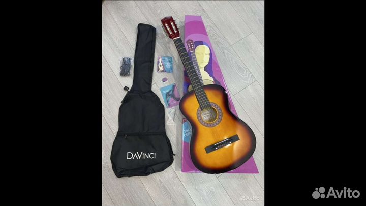 Гитара классическая Davinci + чехол и аксессуары