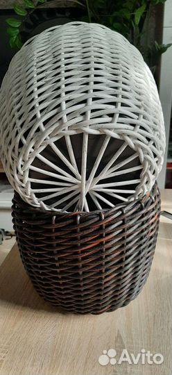 Кашпо подвесное из ротанга