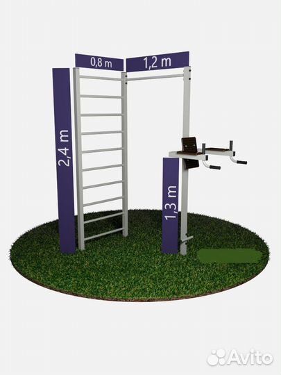 Комплекс уличный (лестница,турник,брусья-пресс)