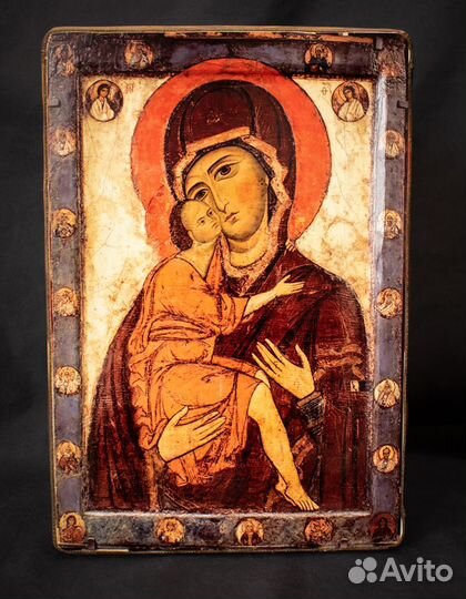 Икона деревянная «Богоматерь Умиление (Белозерская