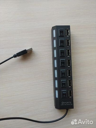 USB хаб с подсветкой 7 в 1