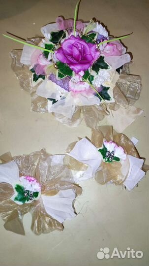 Свадебное украшение на машину новое