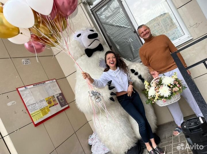 Большой танцующий медведь умка белгород