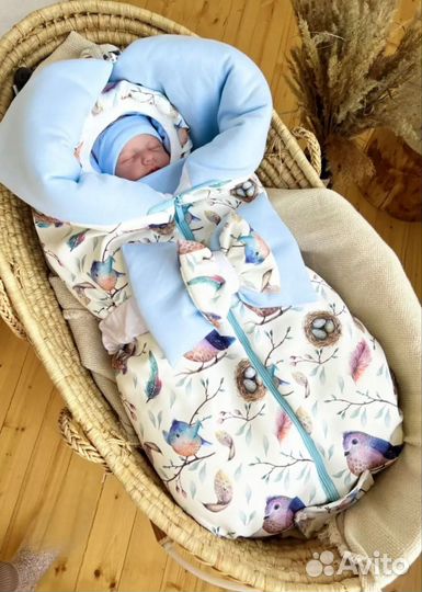 Конверт кокон на выписку