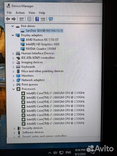 Lenovo W520, 16gb, 256 ssd, 4 ядра/8пот 2860q cpu