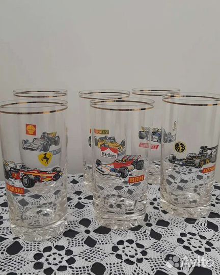Стаканы Богемия formula 1 машинки