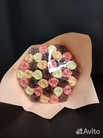 Розы из Бельгийского Шоколада - 37 шт в Букете