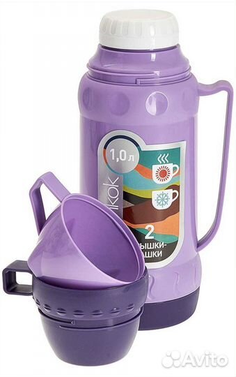 Термос со стеклянной колбой 1 литр