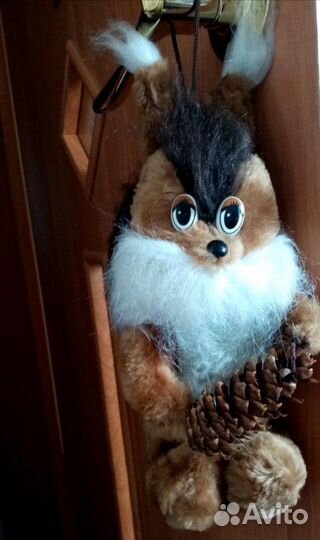 Белка с шишкой. Мягкая игрушка СССР