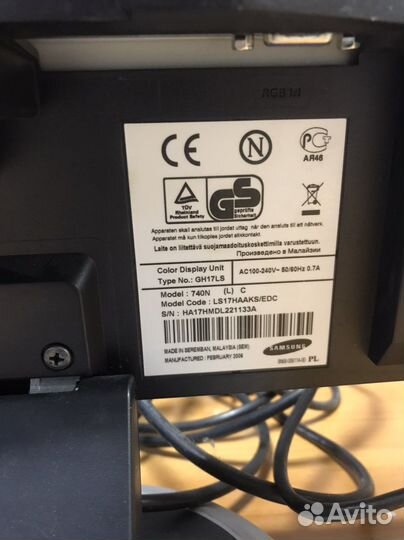 Монитор Samsung syncmaster 740n