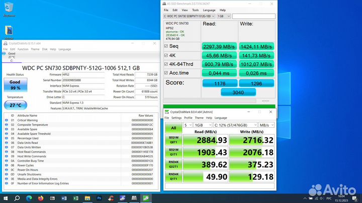 SSD диски 512 гб M.2 NVMe оригинальные