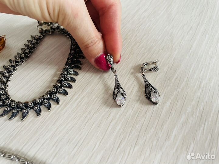 Серьги серебро