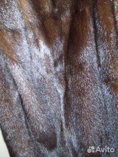 Шуба норковая с капюшоном 64-66
