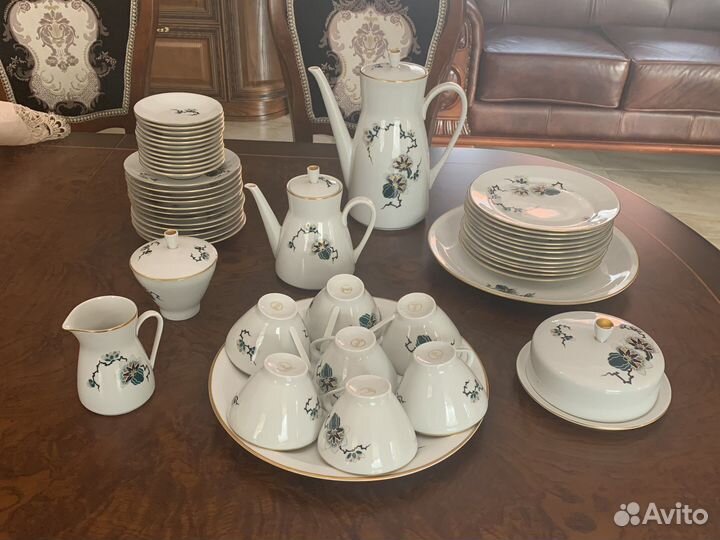 Чайно кофейный столовый сервиз гдр freiberg