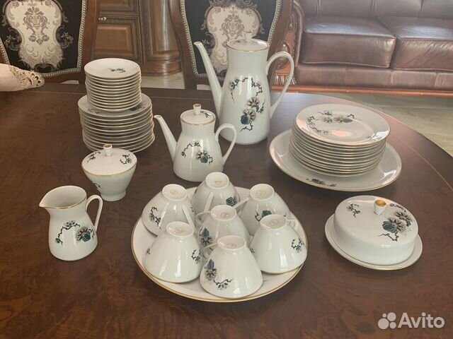 Чайно кофейный столовый сервиз гдр freiberg