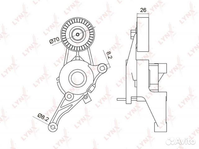 Натяжитель ремня приводного VW golf 5/T5/passat 1