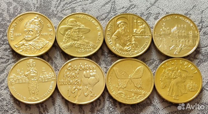 Монеты Польши 2 злотых 1996 - 2012 г