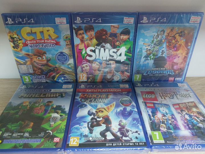 Игровые диски для PS4, PS5. Новые. Детские