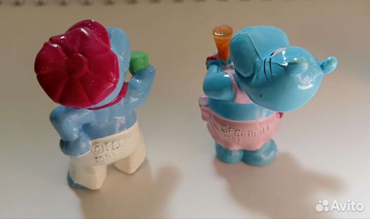 Фигурки Kinder бегемоты палубные (морские) 1992