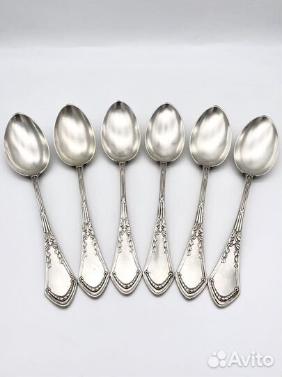 Набор столовых ложек 6 штук Хемпель серебро 800 пр