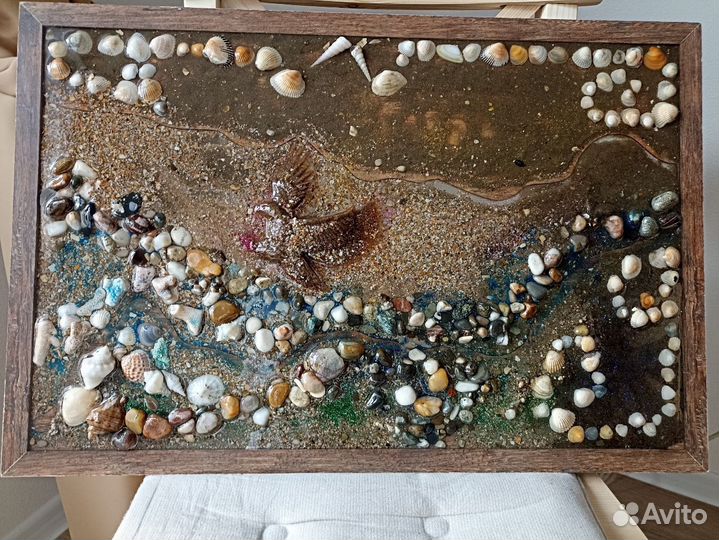 Картина из песков морей Дорога жизни