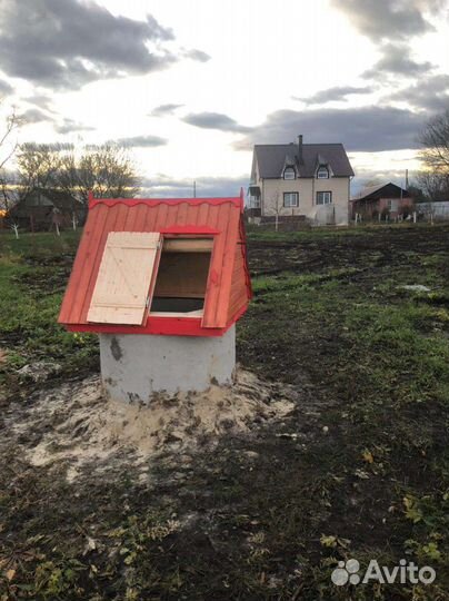 Бетонные кольца, домики, бурение колодца,септика