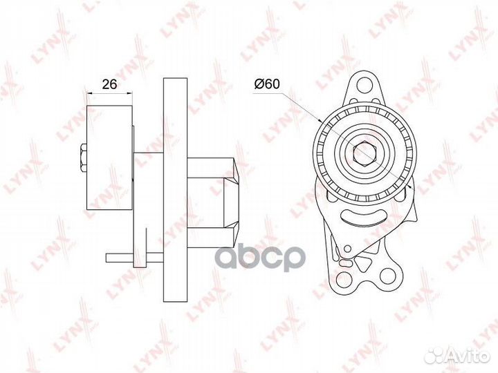 Натяжитель поликлинового ремня PT3159 lynxauto