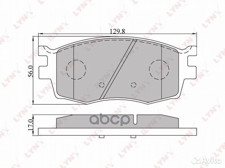 Колодки тормозные дисковые перед BD3608 LYN