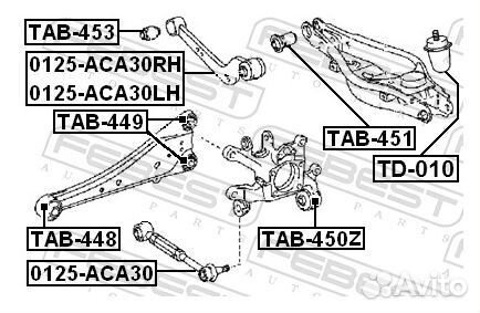 Сайлентблок задней тяги toyota Rav 4