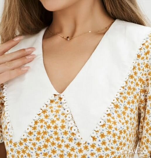 Летнее легкое короткое хлопковое платье