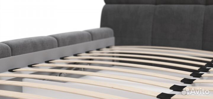 Кровать boss dream 180 велюр Monolit серый